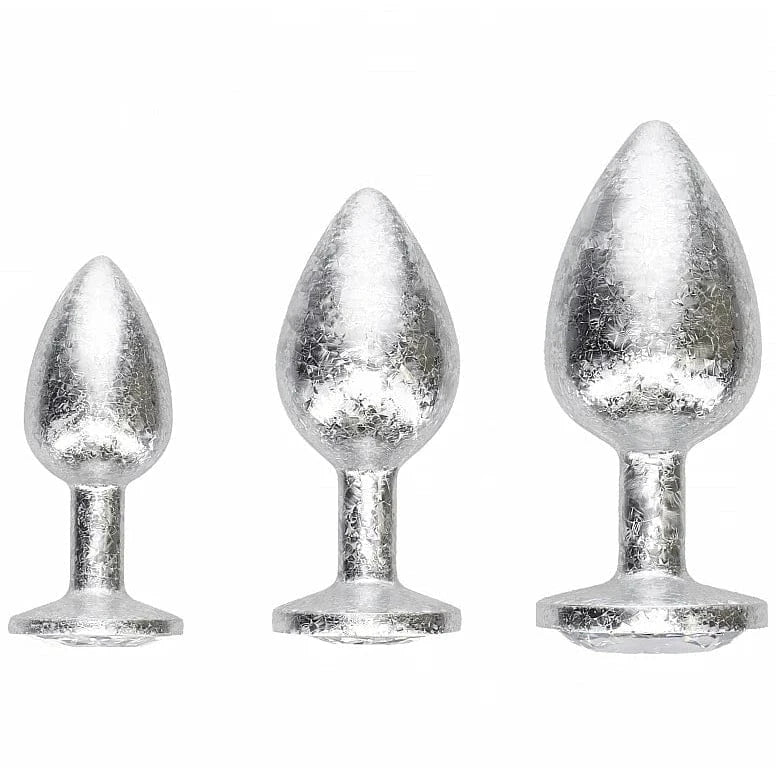 Kit de 3 Plugs Anaux en Métal Argent - Ouch! New York Collection | Luxe, Plaisir & Sécurité Ouch! Sensations plus