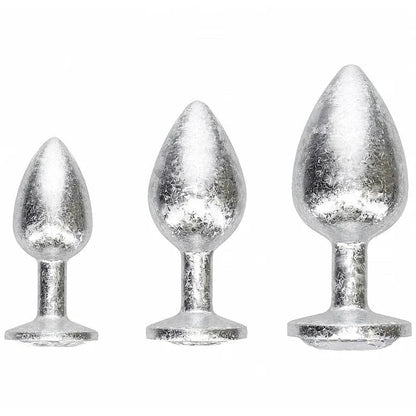 Kit de 3 Plugs Anaux en Métal Argent - Ouch! New York Collection | Luxe, Plaisir & Sécurité Ouch! Sensations plus