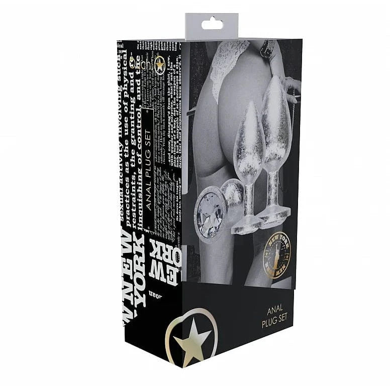 Kit de 3 Plugs Anaux en Métal Argent - Ouch! New York Collection | Luxe, Plaisir & Sécurité Ouch! Sensations plus