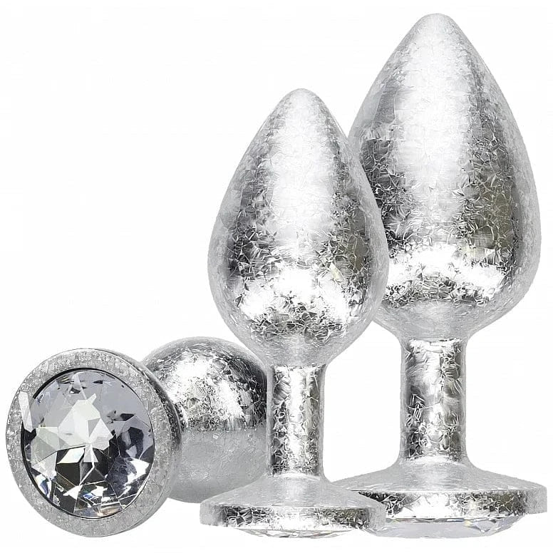 Kit de 3 Plugs Anaux en Métal Argent - Ouch! New York Collection | Luxe, Plaisir & Sécurité Ouch! Sensations plus