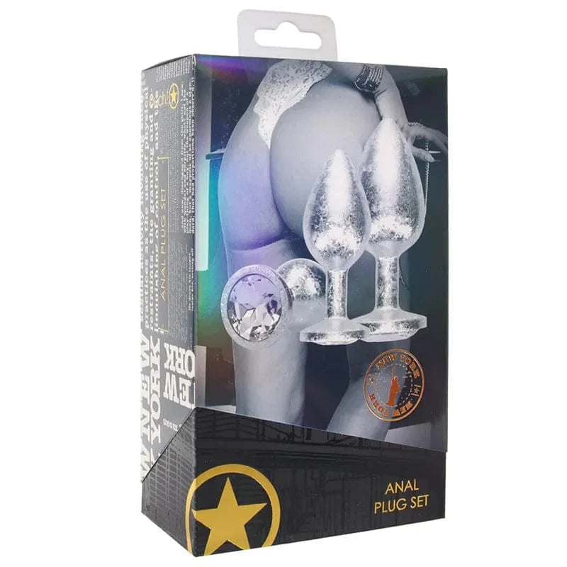 Kit de 3 Plugs Anaux en Métal Argent - Ouch! New York Collection | Luxe, Plaisir & Sécurité Ouch! Sensations plus