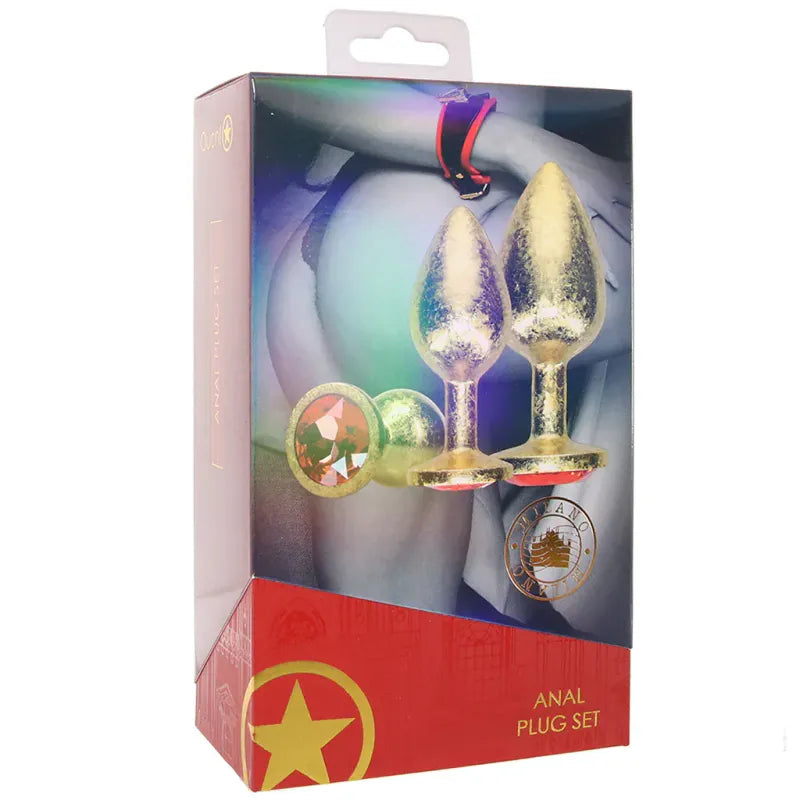 Kit de 3 Plugs Anaux en métal - Ouch! Milan Collection | Luxe, Progression & Sensations Ouch! Sensations plus