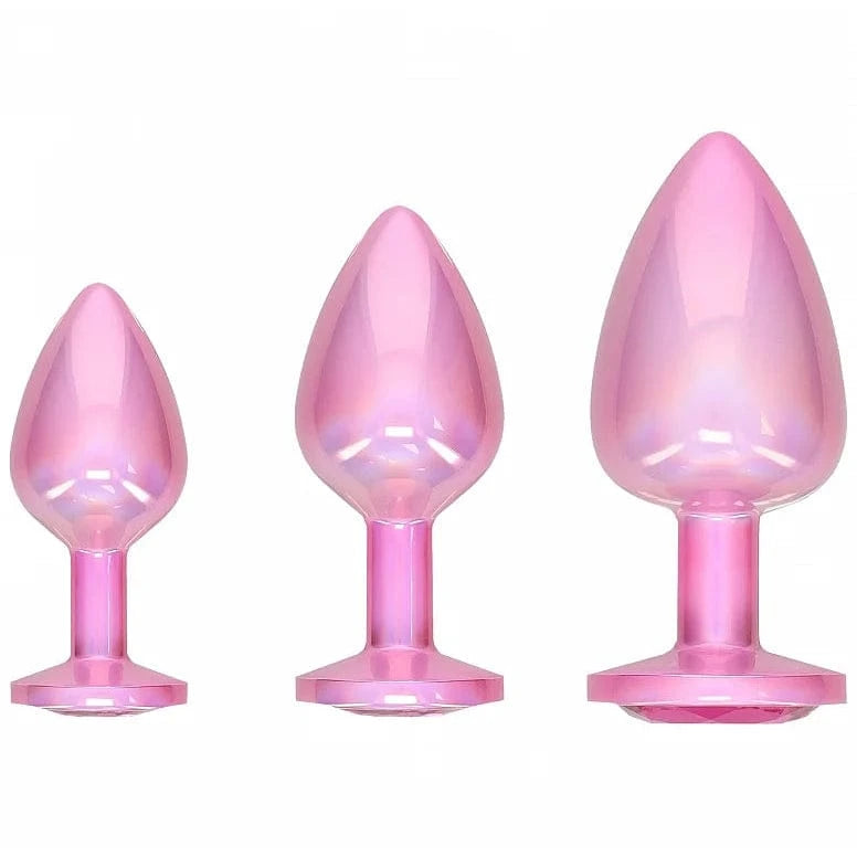 Kit de 3 Plugs Anaux en Métal Rose - Ouch! Paris Collection | Luxe, Plaisir & Sécurité Ouch! Sensations plus