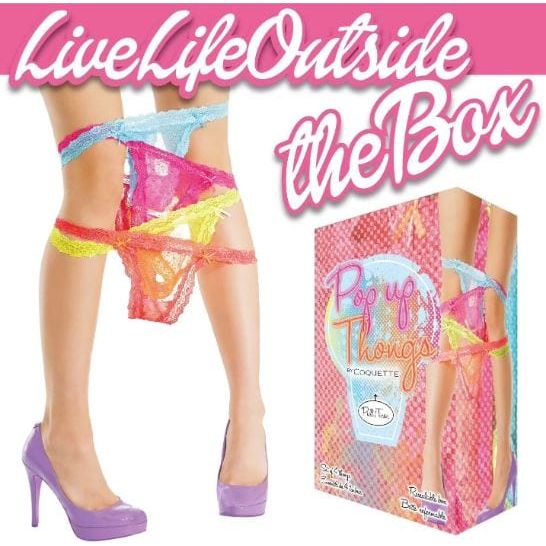 Lingerie Coquette - Sous-vêtement - Coffret Pop-Up Thong  4 Paquets Coquette Sensations plus