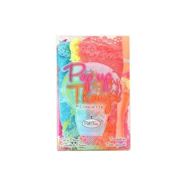 Lingerie Coquette - Sous-vêtement - Coffret Pop-Up Thong  4 Paquets Coquette Sensations plus