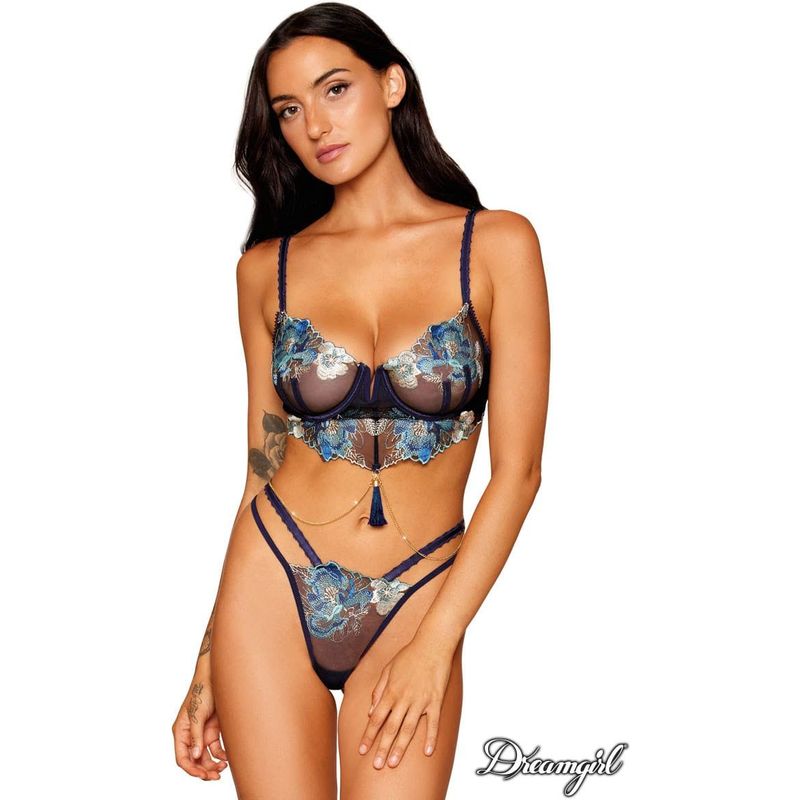 Lingerie Dreamgirl - Ensemble de 2 Pc. Broderie florale 13224 Dreamgirl Sensations plus