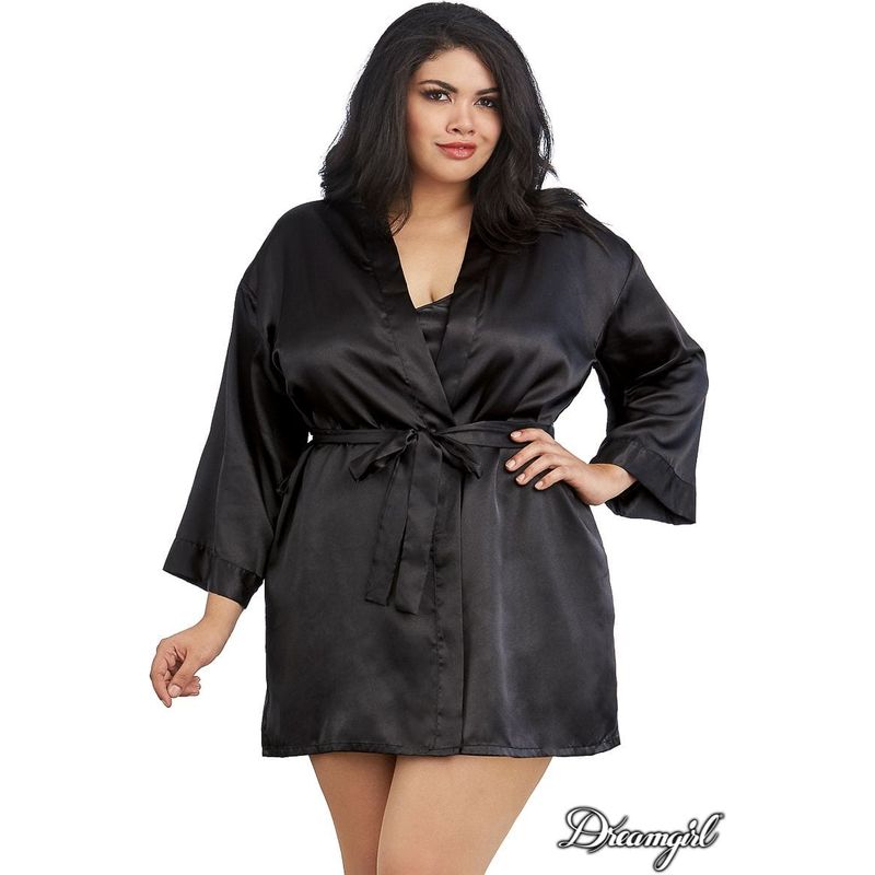 Lingerie Dreamgirl - Ensemble Peignoir et Babydoll en Satin 3717 Sensations Plus Sensations plus