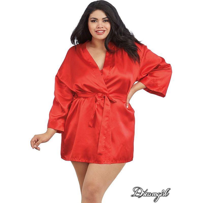 Lingerie Dreamgirl - Ensemble Peignoir et Babydoll en Satin 3717 Sensations Plus Sensations plus