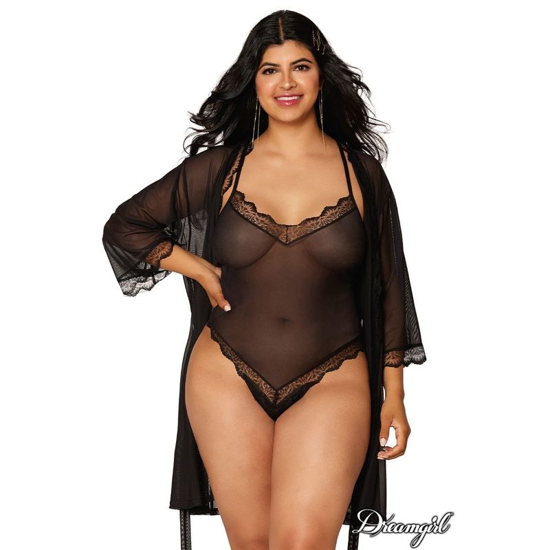 Lingerie Dreamgirl - Ensemble Peignoir et Teddy 12652 Dreamgirl Sensations plus