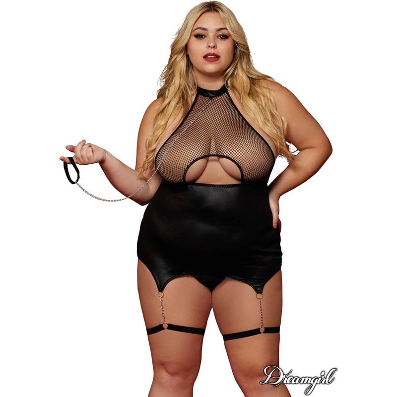 Lingerie Dreamgirl - Guêpière en Simili-Cuir 13295 Sensations Plus Sensations plus