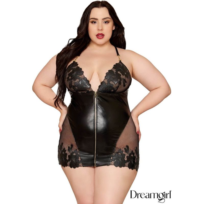 Lingerie Dreamgirl - Robe avec Zip 13654 Sensations Plus Sensations plus