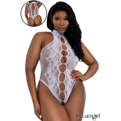 Lingerie Dreamgirl - Teddy en filet avec ouverture 13935 Dreamgirl Sensations plus