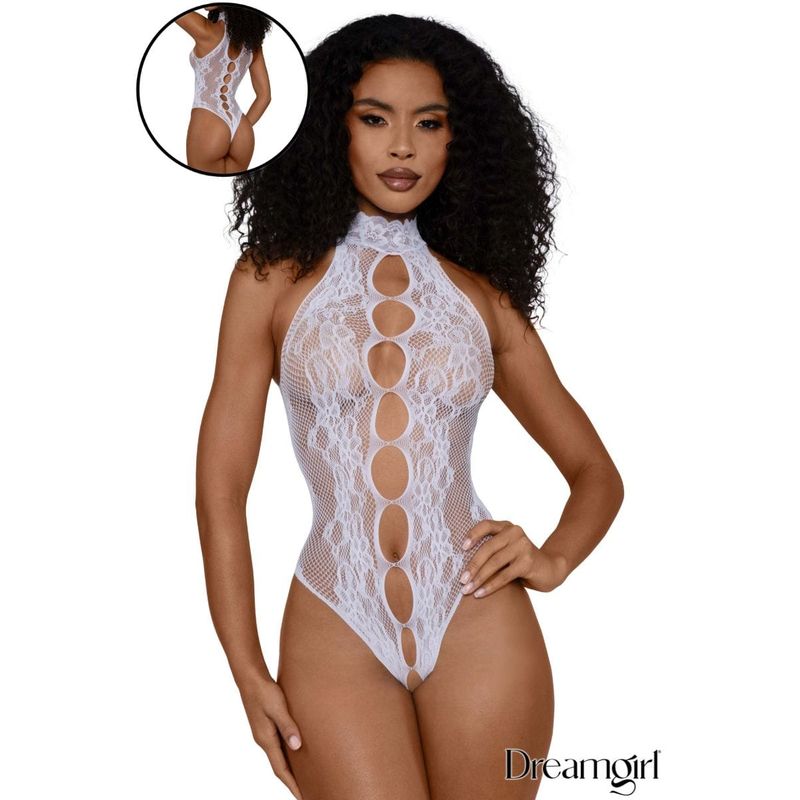 Lingerie Dreamgirl - Teddy en filet avec ouverture 13935 Dreamgirl Sensations plus