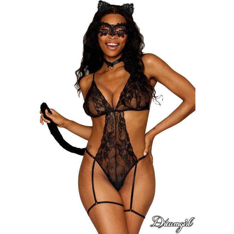 Lingerie Dreamgirl - Teddy Frisky Kitty 13298 Sensations Plus Sensations plus