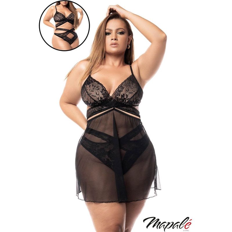 Lingerie Mapalé - Babydoll 3 en 1 - MA7489 Dreamgirl Sensations plus
