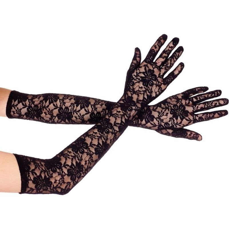 Lingerie Music Legs - Gants Noir en Dentelle 464 Music Legs Sensations plus