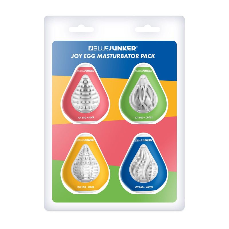 Lot de 4 Œufs Masturbateurs - Joy Egg | Textures Uniques & Orgasmes Multiples Blue Junker Sensations plus