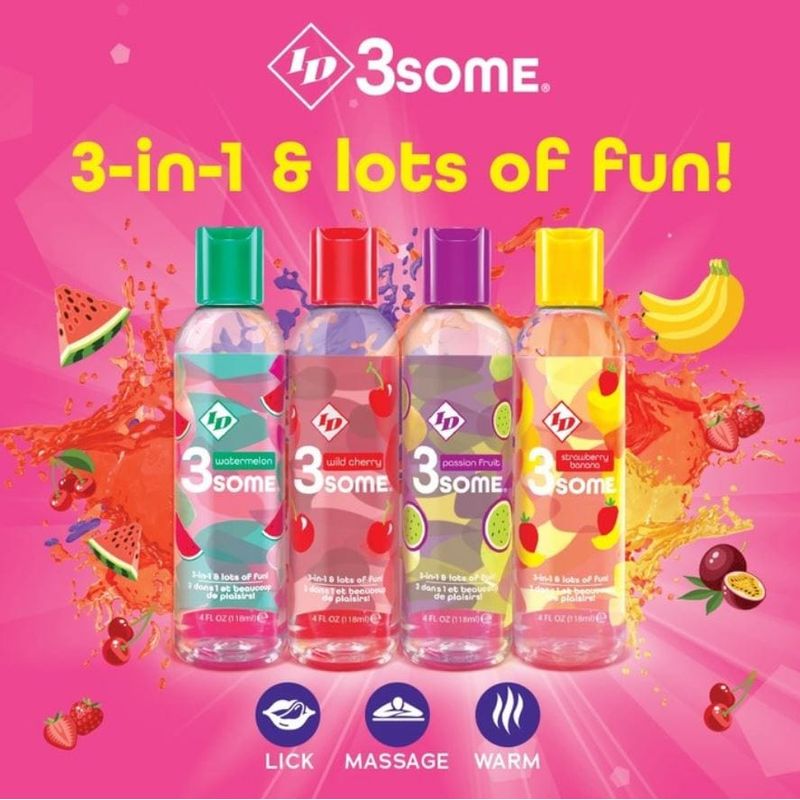 Lubrifiant à Base D'eau - ID Lubricants - 3 Some - Saveurs ID Lubricants Sensations plus