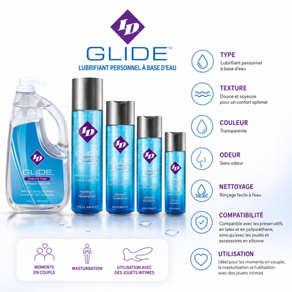 Lubrifiant intime à Base D'eau - ID Glide | Sensation Naturelle ID Lubricants Sensations plus