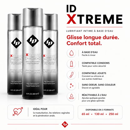 Lubrifiant intime à Base D'eau - ID Xtreme | Texture Épaisse & Riche ID Lubricants Sensations plus