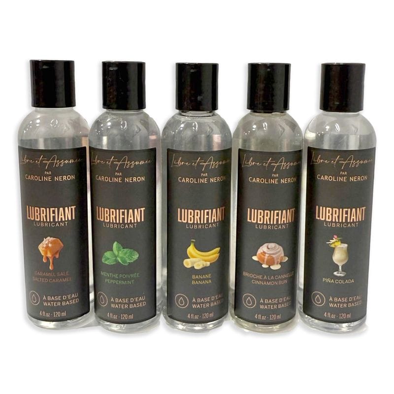 Lubrifiant Intime à Saveur - Caroline Libre et Assumée | 5 Saveurs & Fait au Québec Caroline Libre et Assumée Sensations plus