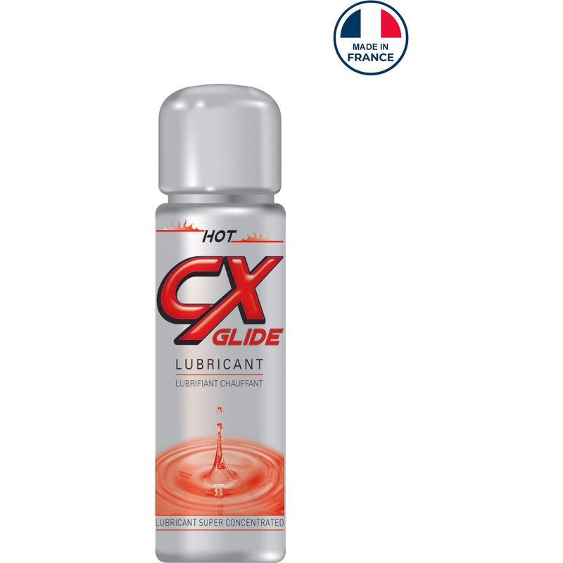 Lubrifiants intimes avec effets - CX Glide Hot | Sensation de Chaleur Excitante CX Glide Sensations plus