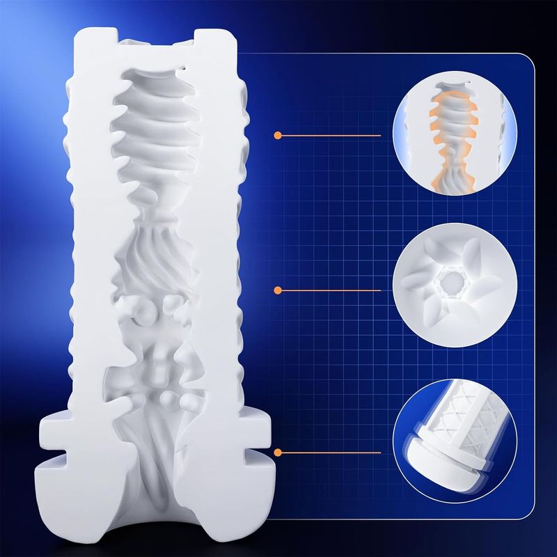 Manchon de Remplacement - Le Guerrier | TPE Cyberskin, Étanche & Textures Prismatiques Cyberskin Sensations plus