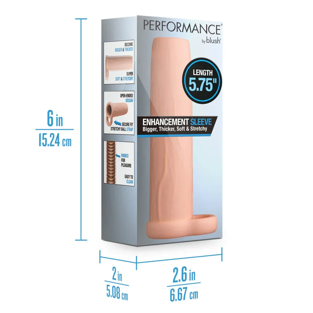Manchon Pénien - Performance 5,75 po Enhancement Sleeve | Blush Blush Novelties Sensations plus