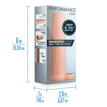 Manchon Pénien - Performance 5,75 po Enhancement Sleeve | Blush Blush Novelties Sensations plus