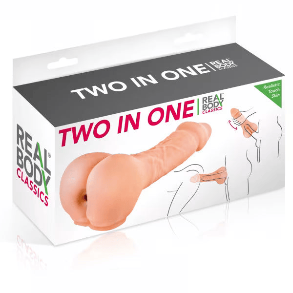 Masturbateur 2 en 1 - Real Body Two in One | Gaine Réaliste à Pénis & Prolonge Jusqu’à 5 cm Real Body Sensations plus