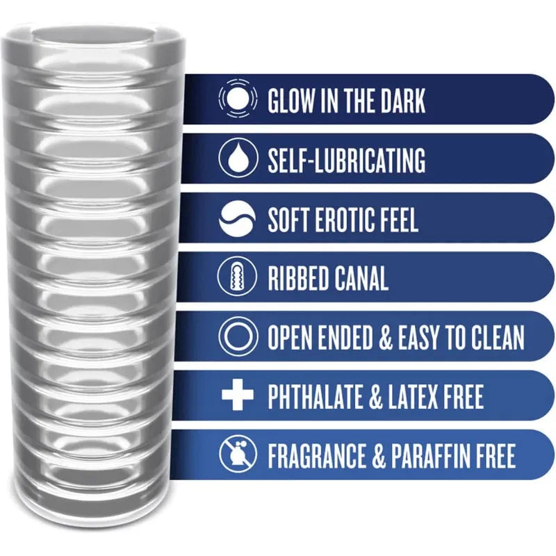 Masturbateur Auto-Lubrifiant - Blush -Rize - Ribz Glow in The Dark Blush Novelties Sensations plus