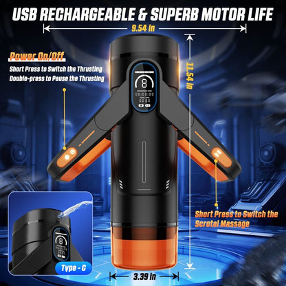 Masturbateur Automatique - The Wing | Va-et-vient & Vibration de Nouvelle Génération Cyberskin Sensations plus