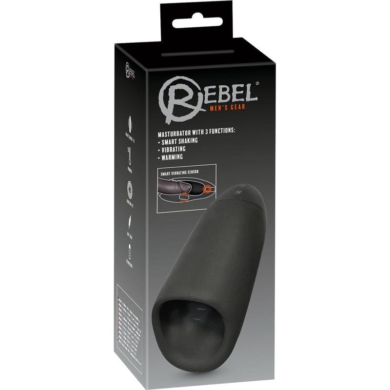 Masturbateur avec Vibration - Rebel - Masturbator with 3 Functions Rebel Sensations plus