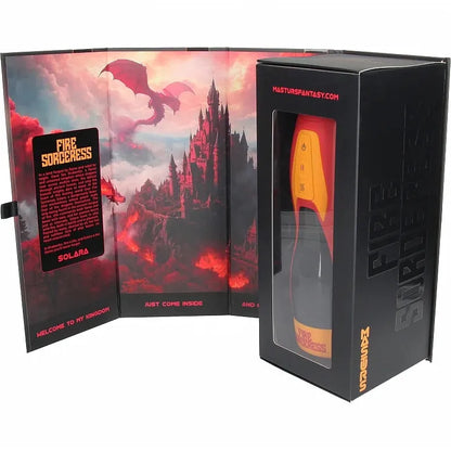Masturbateur Chauffant à Va-et-Vient + Vibrations - Solara Fire Sorceress | Réalité Virtuelle Shots Toys - Masturs Sensations plus