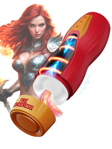 Masturbateur Chauffant à Va-et-Vient + Vibrations - Solara Fire Sorceress | Réalité Virtuelle Shots Toys - Masturs Sensations plus