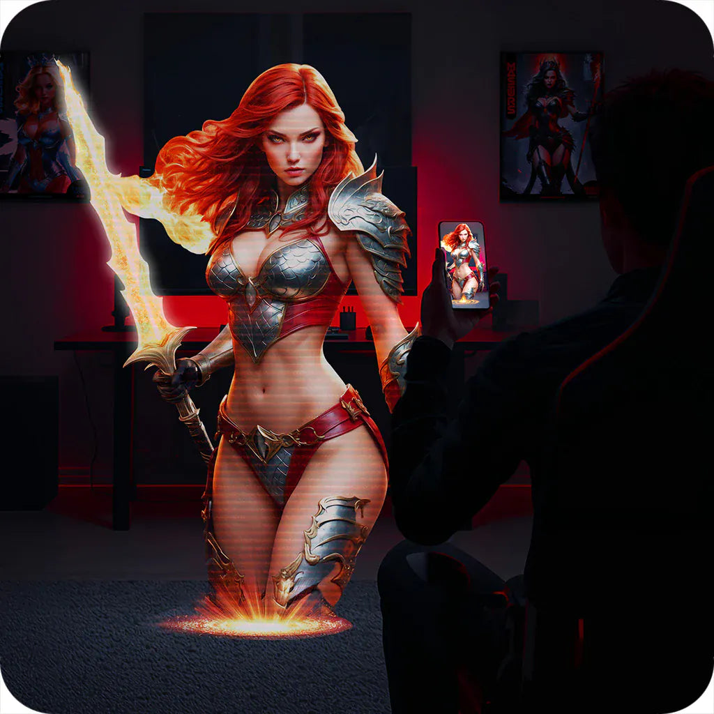 Masturbateur Chauffant à Va-et-Vient + Vibrations - Solara Fire Sorceress | Réalité Virtuelle Shots Toys - Masturs Sensations plus