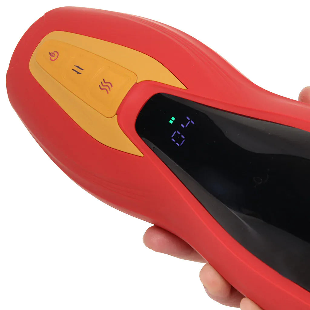 Masturbateur Chauffant à Va-et-Vient + Vibrations - Solara Fire Sorceress | Réalité Virtuelle Shots Toys - Masturs Sensations plus