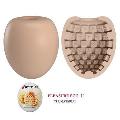 Masturbateur Discret pour Homme - Pleasure Egg | 3 Textures pour Stimuler le Gland Pretty Love Sensations plus