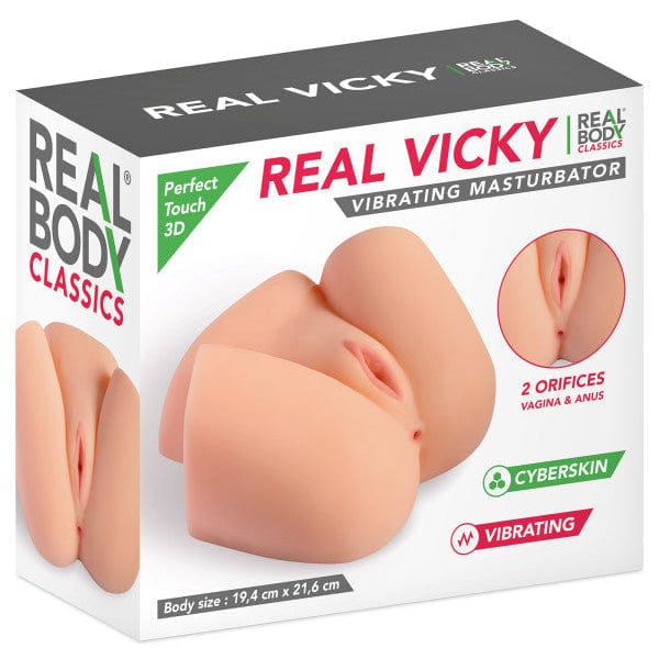 Masturbateur Réaliste Vibrant - Real Vicky | Fessier Double Orifice Vagin & Anus Real Body Sensations plus
