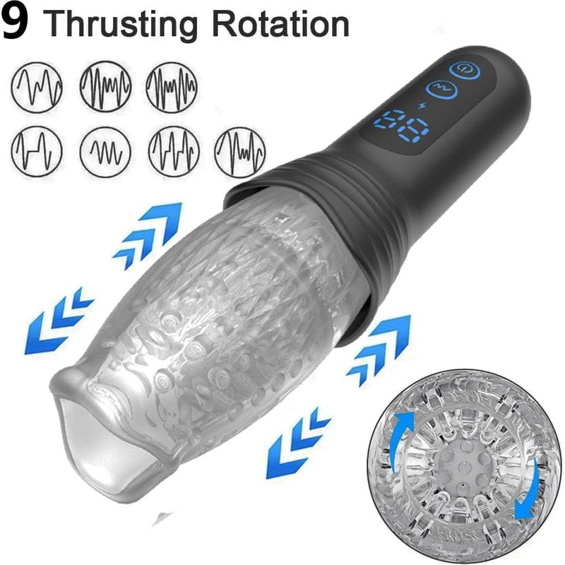Masturbateur rotatif et vibrant 3 en 1 - Scewell - Thrusting Rotation 360 Vibration Secwell Sensations plus