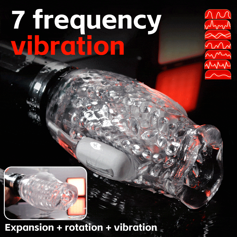 Masturbateur rotatif et vibrant 3 en 1 - Scewell - Thrusting Stroke 25 mm 3 en 1 Secwell Sensations plus