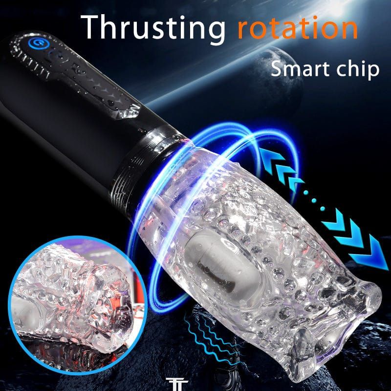 Masturbateur rotatif et vibrant 3 en 1 - Scewell - Thrusting Stroke 25 mm 3 en 1 Secwell Sensations plus