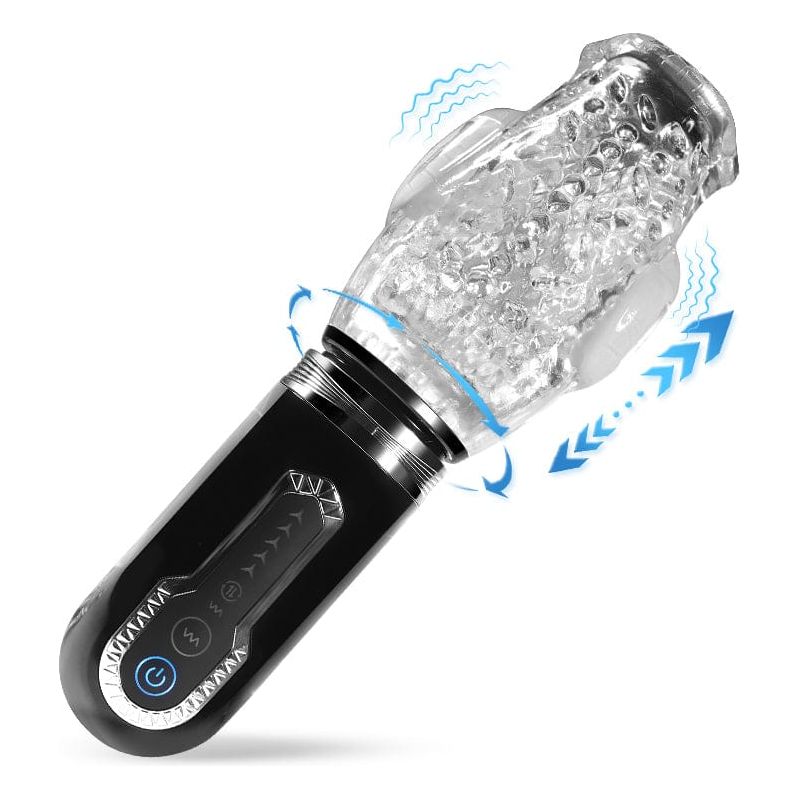 Masturbateur rotatif et vibrant 3 en 1 - Scewell - Thrusting Stroke 25 mm 3 en 1 Secwell Sensations plus