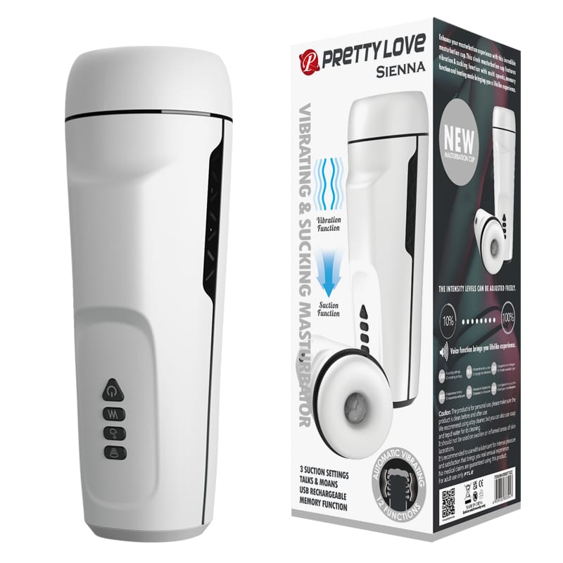 masturbateur Vibrant & Aspirant - Pretty Love Sienna | Vibrations, Suctions & Sons Sensuels Pretty Love Sensations plus