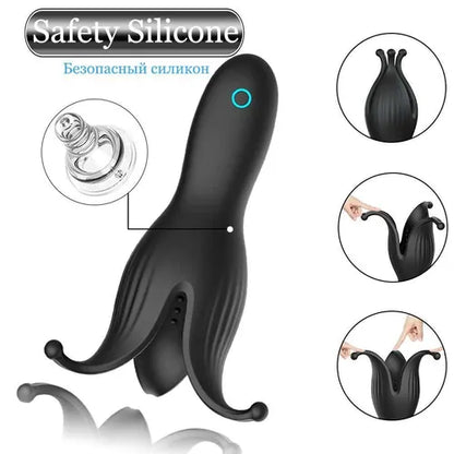 Masturbateur Vibrant pour Gland - Trident Penis Exerciser | 10 Modes Profonds & Intenses Secwell Sensations plus