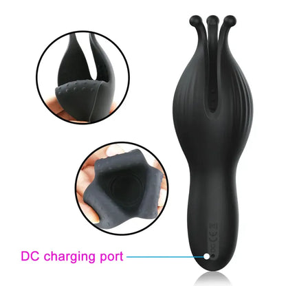 Masturbateur Vibrant pour Gland - Trident Penis Exerciser | 10 Modes Profonds & Intenses Secwell Sensations plus
