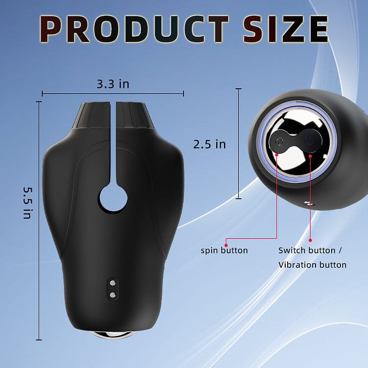 Masturbateur Vibrant Rotatif - Cyclone Spinner Elite | Rotation Intense & Vibrations Puissantes Secwell Sensations plus