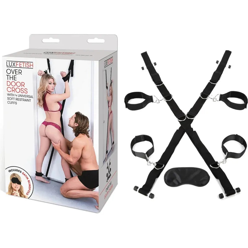 Menottes BDSM croisées sur la porte - Lux Fetish - Over The Door Cross Lux Fetish Sensations plus