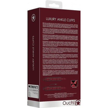 Menottes de Cheville de Luxe – Noir & Rouge | Élégance et Contrôle Absolu Ouch! Luxury Sensations plus