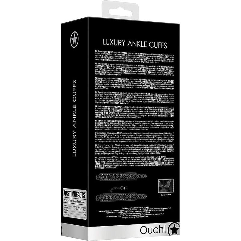 Menottes de Cheville de Luxe – Noir & Rouge | Élégance et Contrôle Absolu Ouch! Luxury Sensations plus